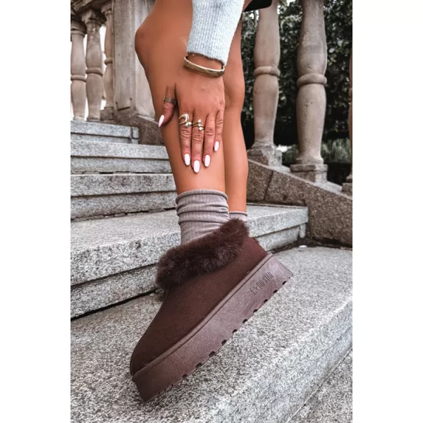  Ženski snjegovići BIG STAR SHOES UU274203 SMEĐE/BEŽ SJENE 