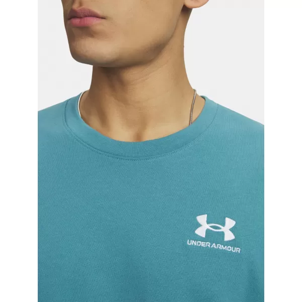  Muška majica kratkih rukava UNDER ARMOUR M LOGO EMB HEAVYWEIGHT SS 1373997-466 PLAVA 
