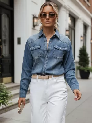 Muška košulja DSTREET DY0491 PLAVA