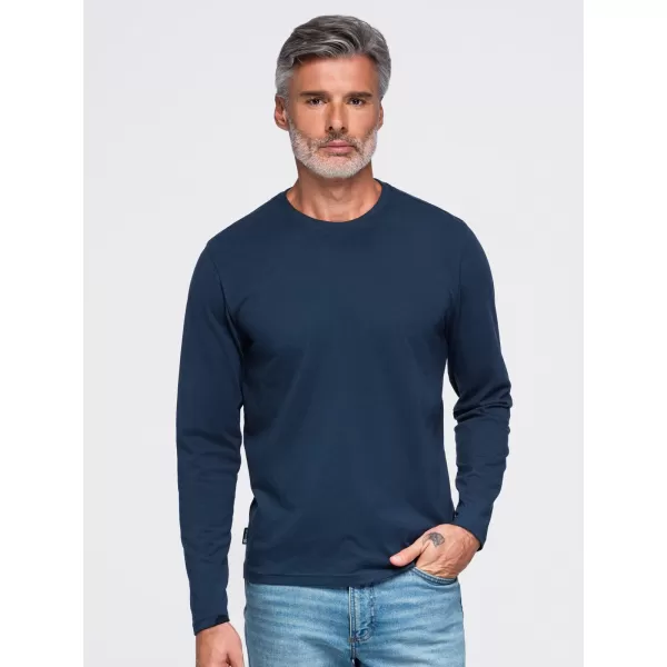  Muška majica kratkih rukava OMBRE OM-LSBL-0142 TAMNOPLAVA 