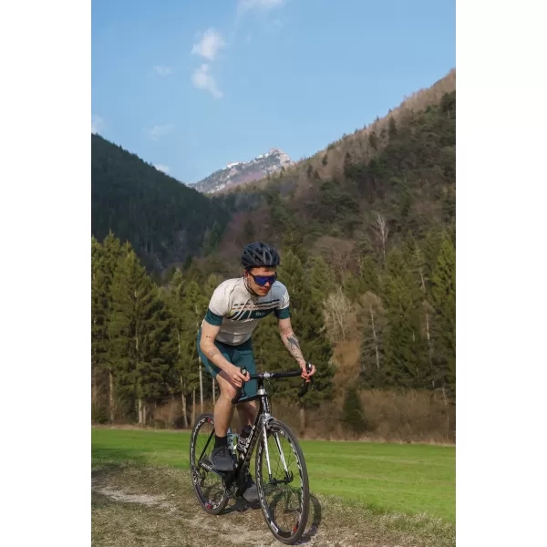  Muški biciklistički dres NORDBLANC STEER NBSMF8080 BEŽ 