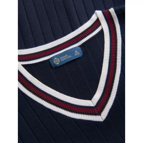  Muška majica kratkih rukava OMBRE OM-TSCT-0266 TAMNOPLAVA 