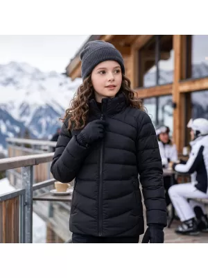 Dječja ultralagana jakna ALPINE PRO RETERO CRNA