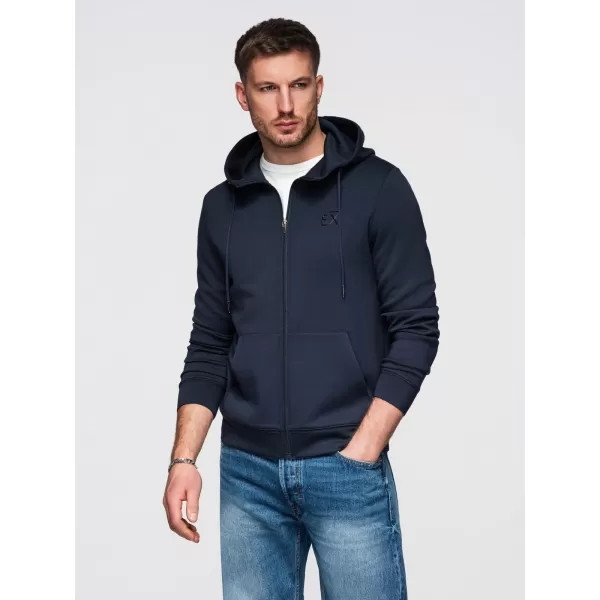  Muški sweatshirt OMBRE OM-SZBC-0196 TAMNOPLAVA 