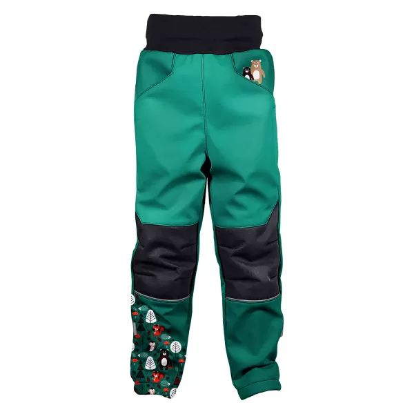  Dječje softshell hlače WAMU MEDVĚDI TIRKIZ 