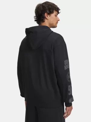 Muški sweatshirt UNDER ARMOUR UA RIVAL LW GRAPHIC FZ 6014687-001 CRNA