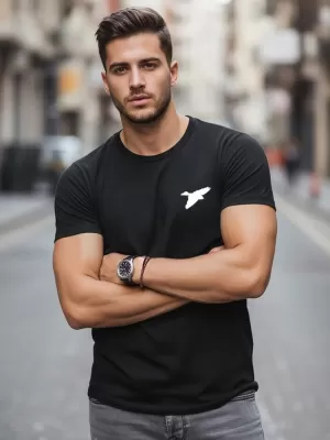 Muška majica kratkih rukava DSTREET NX0183R-BK CRNA