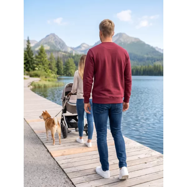  Muški sweatshirt ALTISPORT NP/ALMST43001 TAMNOCRVENA 