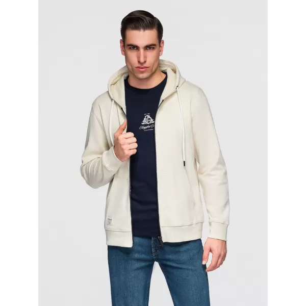  Muški sweatshirt OMBRE OM-SSBZ-0272 KREMA 