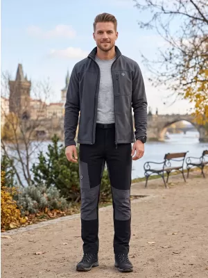 Muške softshell hlače ALPINE PRO AKAN 3 CRNA