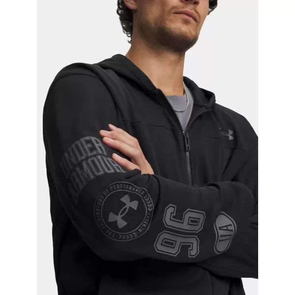  Muški sweatshirt UNDER ARMOUR UA RIVAL LW GRAPHIC FZ 6014687-001 CRNA 