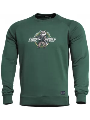 Muški sweatshirt PENTAGON HAWK SWEATER LONE WOLF K09019-LO SPRINGBOK ZELENA