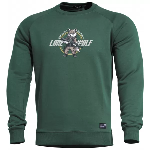  Muški sweatshirt PENTAGON HAWK SWEATER LONE WOLF K09019-LO SPRINGBOK ZELENA 