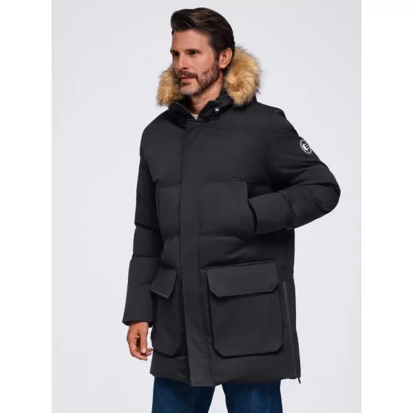  Muška parka OMBRE OM-JALJ-0310 CRNA 