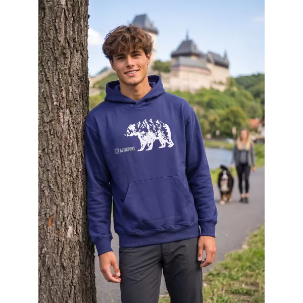  Muški sweatshirt ALTISPORT ALM193422 PONOĆNO PLAVA 