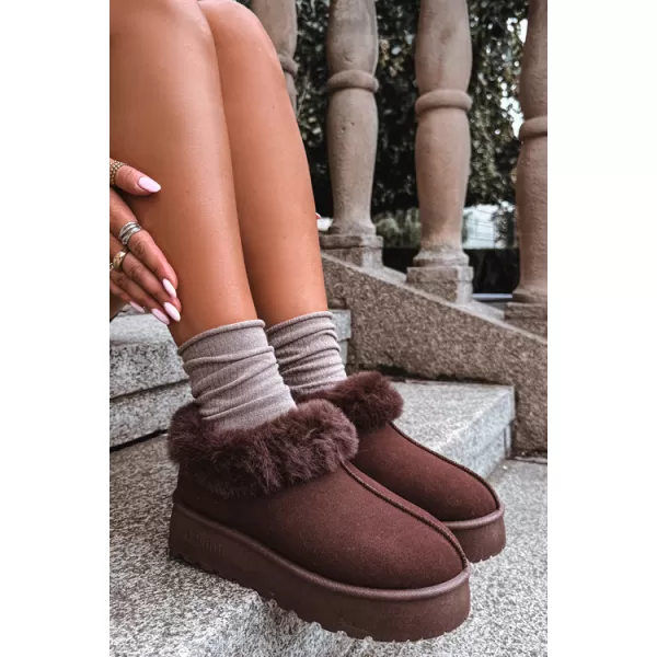  Ženski snjegovići BIG STAR SHOES UU274203 SMEĐE/BEŽ SJENE 