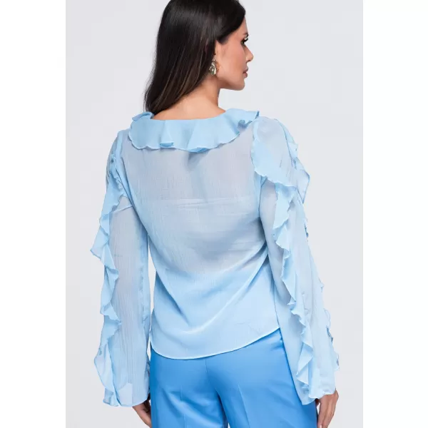  Ženska bluza OMBRE OW-TS-E0078 PLAVA 