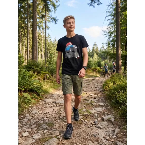  Dječja majica ALPINE PRO ECOMO 4 CRNA VARIJANTA KOM 
