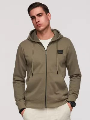 Muški sweatshirt OMBRE OM-SSZP-0256 MASLINA