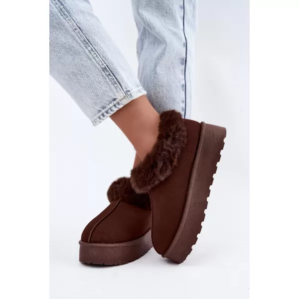  Ženski snjegovići BIG STAR SHOES UU274203 SMEĐE/BEŽ SJENE 