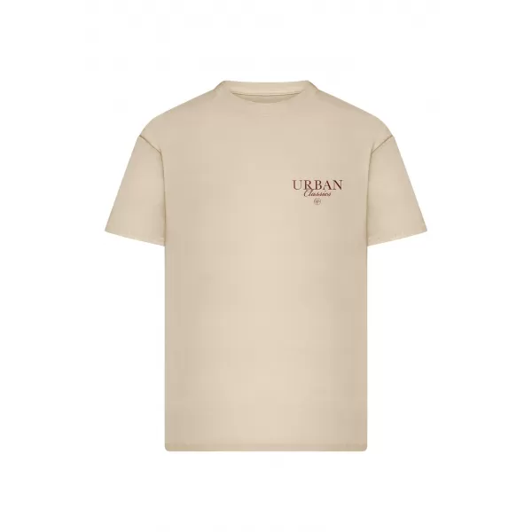  Muška majica kratkih rukava URBAN CLASSICS TB8755 BIJELO/PIJESAK 