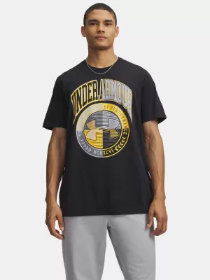 Muška majica kratkih rukava UNDER ARMOUR M VARSITY CREST SS 6009249-001 CRNA