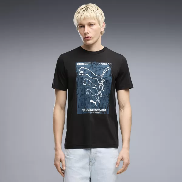  Muška majica kratkih rukava PUMA GRAPHICS BOX TEE 69436601 PUMA CRNA 