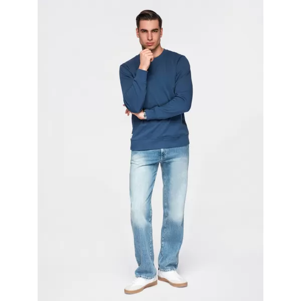  Muški sweatshirt OMBRE OM-SSBN-0271 TAMNOPLAVA 