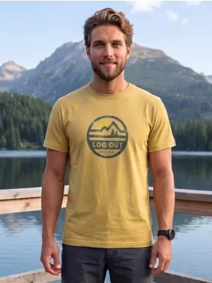 Muška majica kratkih rukava ALPINE PRO TERMES 4 JUŽNA MAHOVINA PC VARIJANTA
