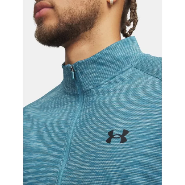  Muška majica kratkih rukava UNDER ARMOUR TECH TEXTURED 1/2 ZIP 1382797-466 PLAVA 