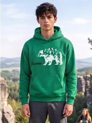 Dječji sweatshirt ALTISPORT ALM193422 SREDNJE ZELENA