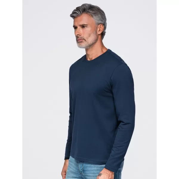  Muška majica kratkih rukava OMBRE OM-LSBL-0142 TAMNOPLAVA 