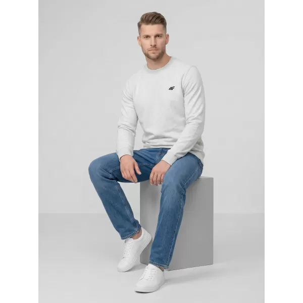  Muški sweatshirt 4F WMM00TSWSM2549 HLADNI SVIJETLO SIVI MELANGE 
