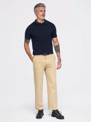 Muška polo majica OMBRE OM-POSS-0178 TAMNOPLAVA