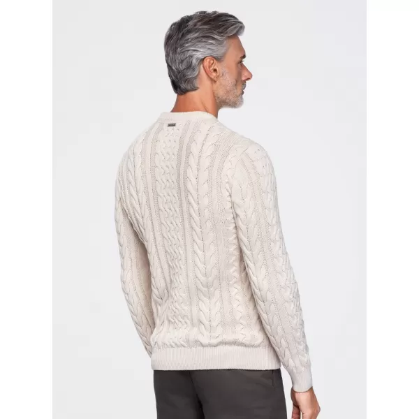  Muški pulover OMBRE OM-SWSW-0191 EKRU 