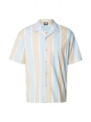 Muška košulja URBAN CLASSICS TB8429-22411 MOKRI PIJESAK/SMRZNUTO PLAVO