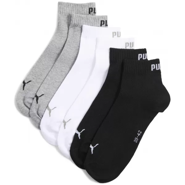  Čarape PUMA UNISEX QUARTER PLAIN 3P 93858917 SIVO/BIJELO/CRNO 