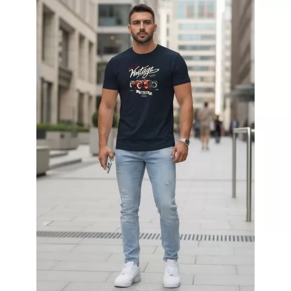  Muška majica kratkih rukava DSTREET NX5094R-NY TAMNOPLAVA 