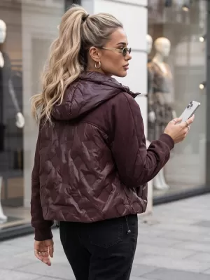 Ženska jakna DSTREET TY6094 TAMNOCRVENA