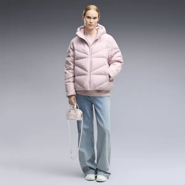  Ženski kaput PUMA HOODED DOWN PUFFER JACKET W 69458049 MAGLOVITO RUŽIČASTA 