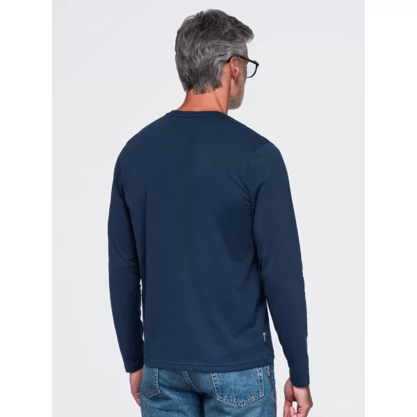  Muška majica kratkih rukava OMBRE OM-LSBL-0143 TAMNOPLAVA 