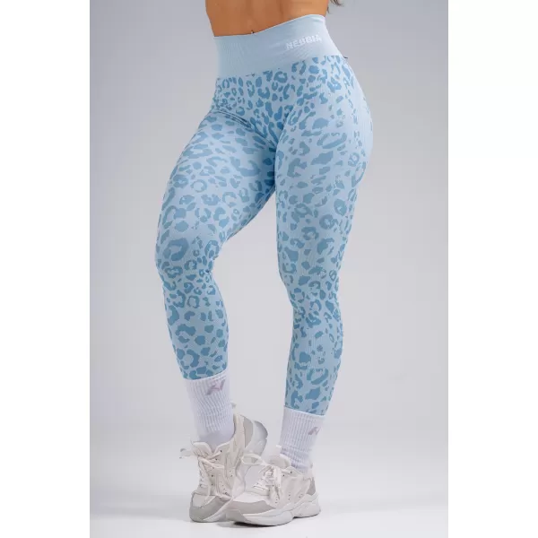  Kompresijske push-up tajice s leopard printom NEBBIA PRIMAL 849 PLAVI LEOPARD 
