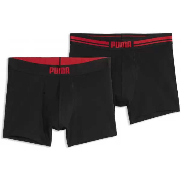  Muške bokserice PUMA MEN EVERYDAY PLACED LOGO BOXER 2P 93847618 CRVENA KOMBINACIJA 