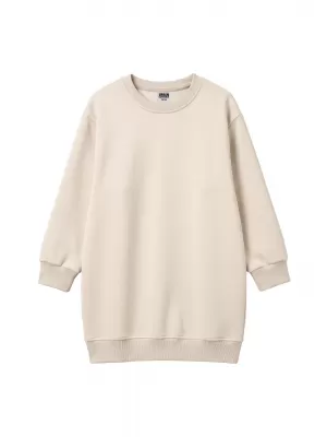 Sweatshirt haljina za djevojčice URBAN CLASSICS UCK8565-02903 BIJELI PIJESAK