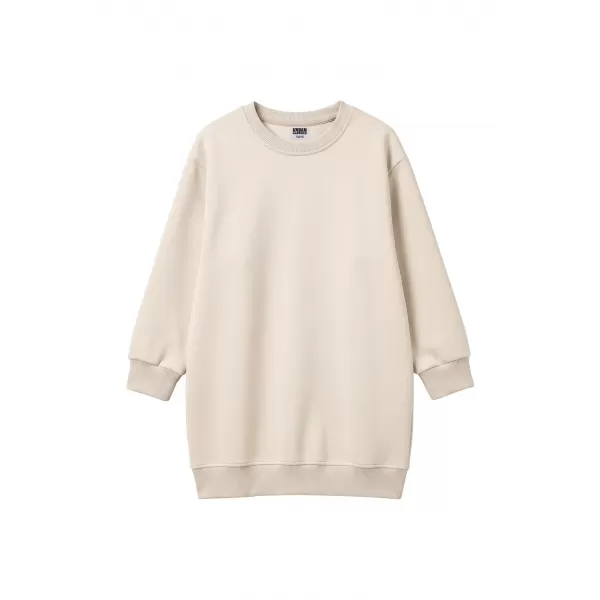  Sweatshirt haljina za djevojčice URBAN CLASSICS UCK8565-02903 BIJELI PIJESAK 
