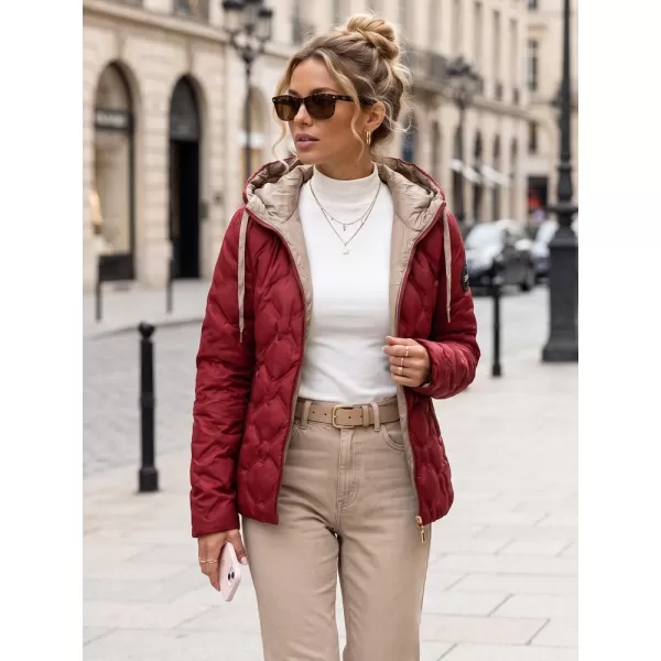  Ženska jakna DSTREET TY5885 TAMNOCRVENA 