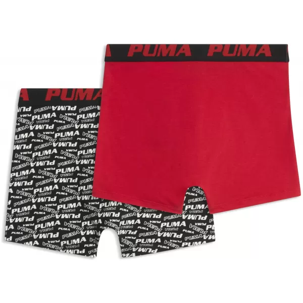  Dječje bokserice PUMA BOYS SCATTERED LOGO PRINT BOXERS 2P 94780303 CRVENO/CRNO 