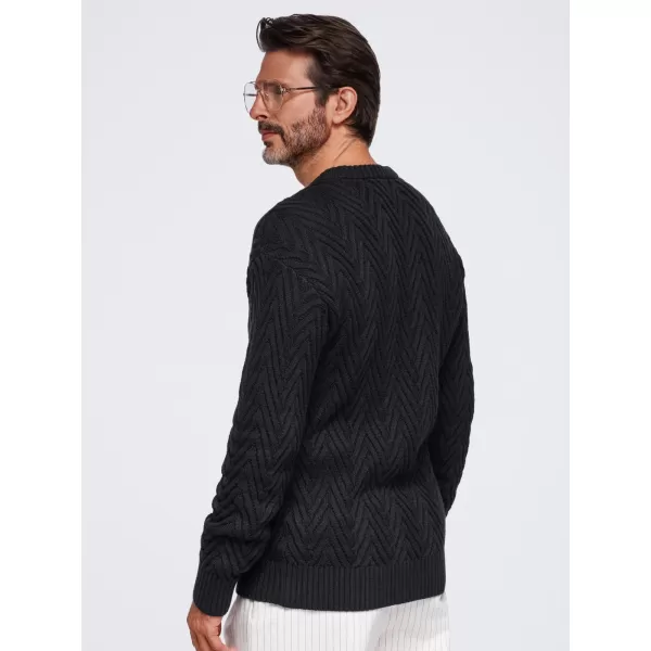  Muški pulover OMBRE OM-SWSW-0190 CRNA 