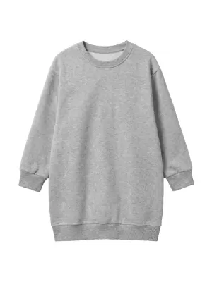 Sweatshirt haljina za djevojčice URBAN CLASSICS UCK8565-03061 VRIJESAK SIV