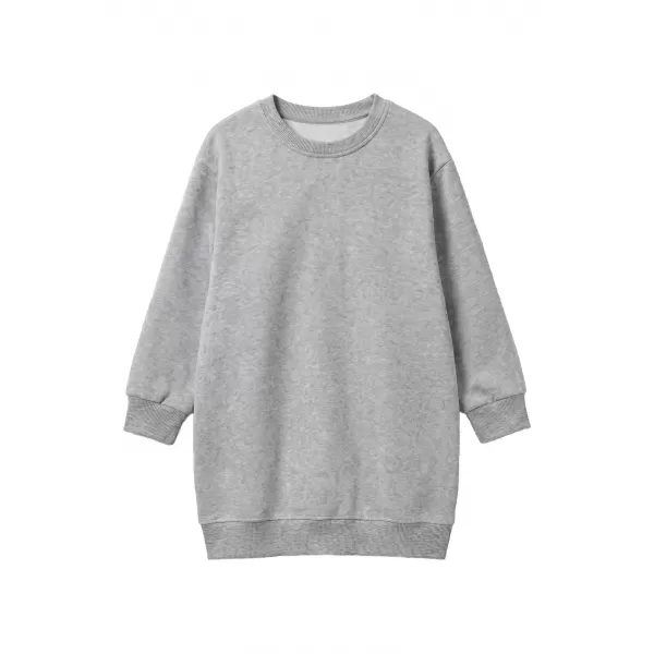  Sweatshirt haljina za djevojčice URBAN CLASSICS UCK8565-03061 VRIJESAK SIV 